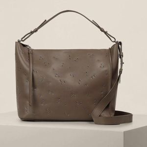 🆕 ALL SAINTS studded leather crossbody bag +pouch